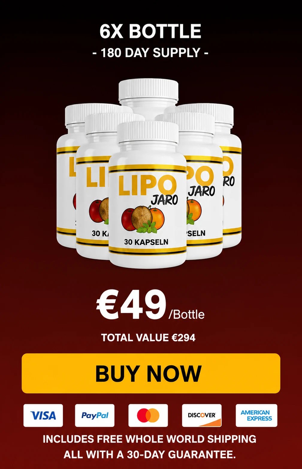 Buy Lipojaro Six Bottles Price Discount